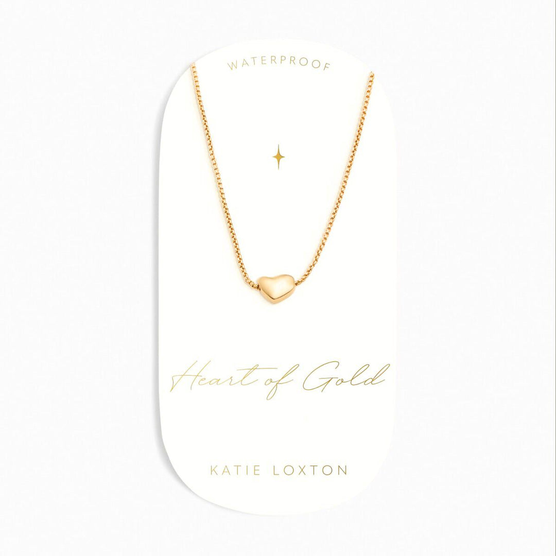 Katie Loxton Heart Of Gold Waterproof Charm Necklace | Item code KLJ6369