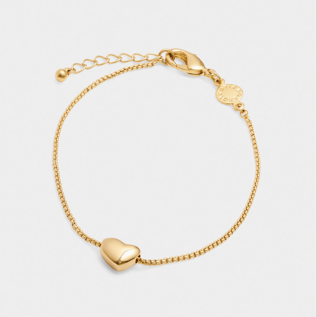 Katie Loxton Heart Of Gold Waterproof Charm Bracelet KLJ6370
