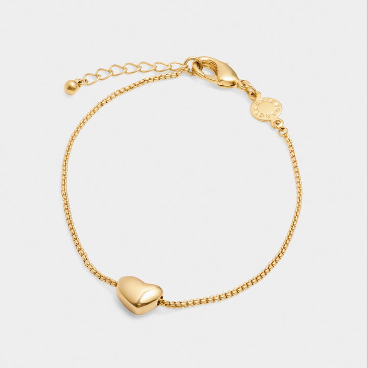Katie Loxton Heart Of Gold Waterproof Charm Bracelet KLJ6370
