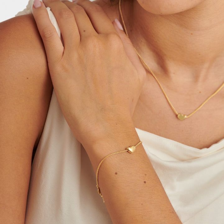 Katie Loxton Heart Of Gold Waterproof Charm Bracelet KLJ6370