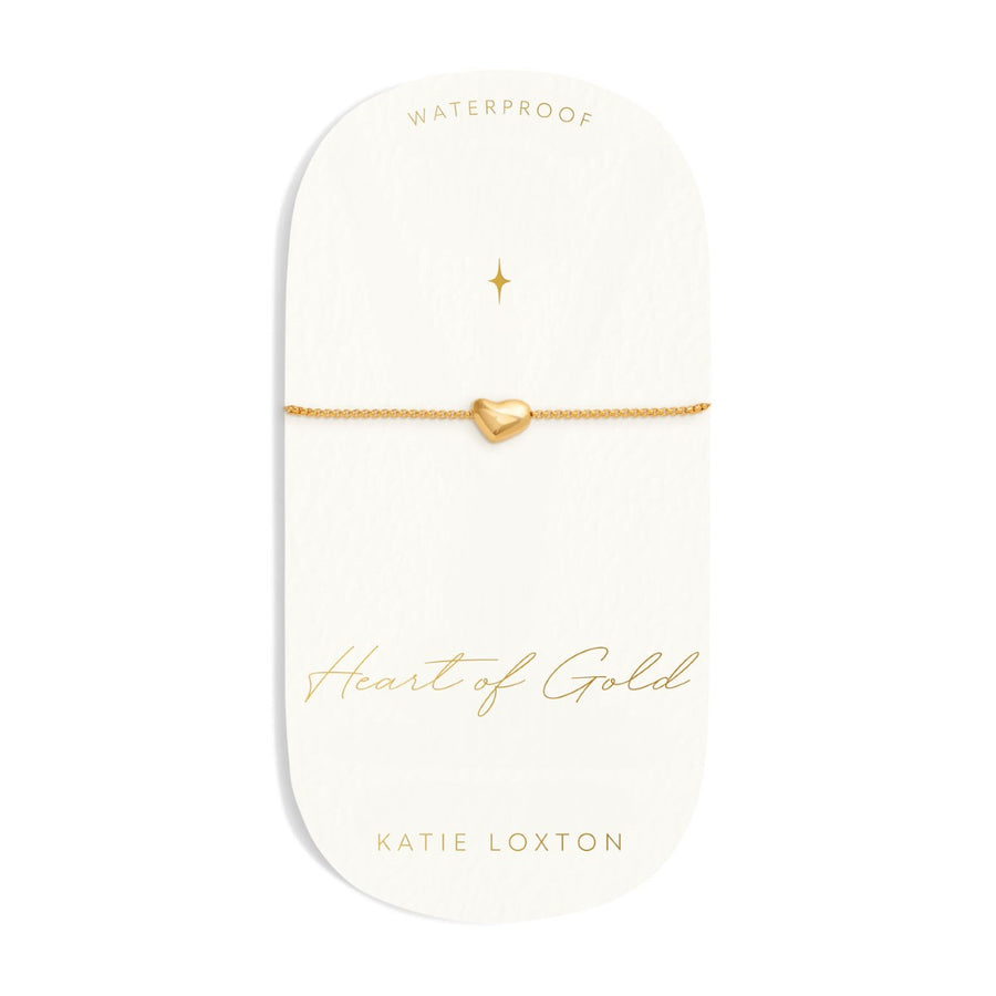 Katie Loxton Heart Of Gold Waterproof Charm Bracelet KLJ6370