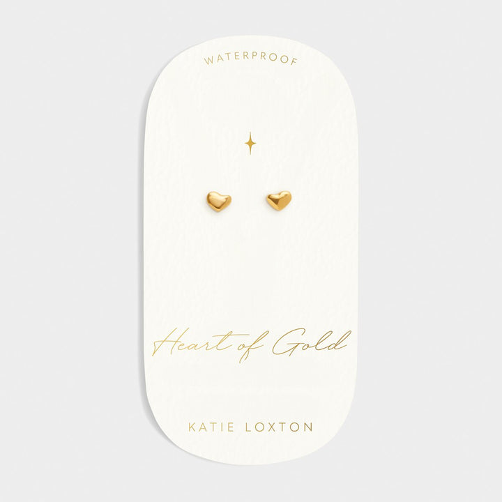 Katie Loxton Heart Of Gold Waterproof Stud Earrings KLJ6371