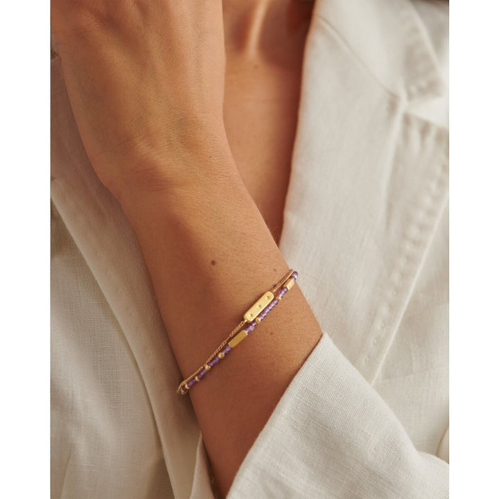 Katie Loxton 'February' Waterproof Gold Birthstone Bracelet