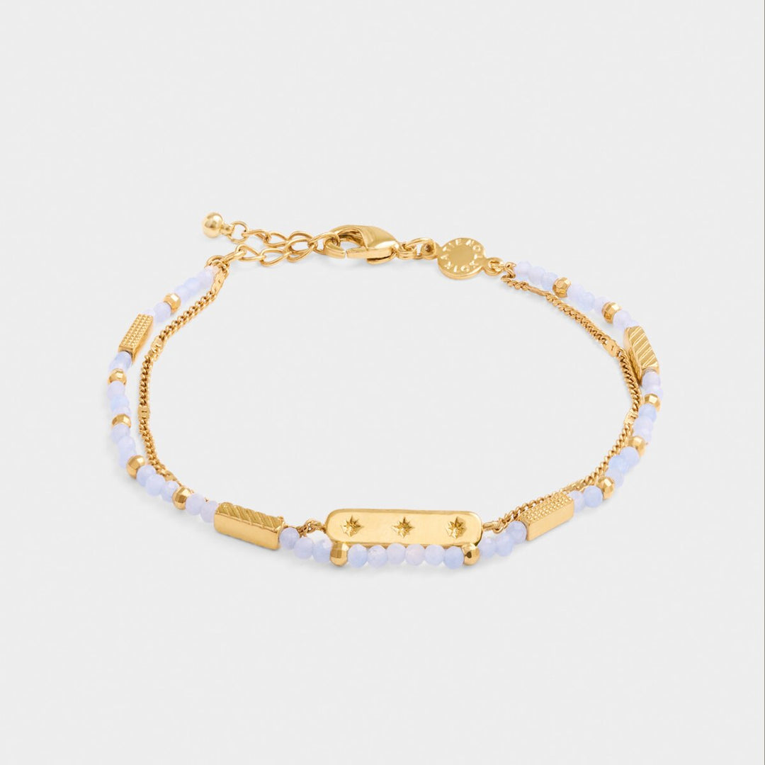 Katie Loxton 'March' Waterproof Gold Birthstone Bracelet. Item code KLJ6381.