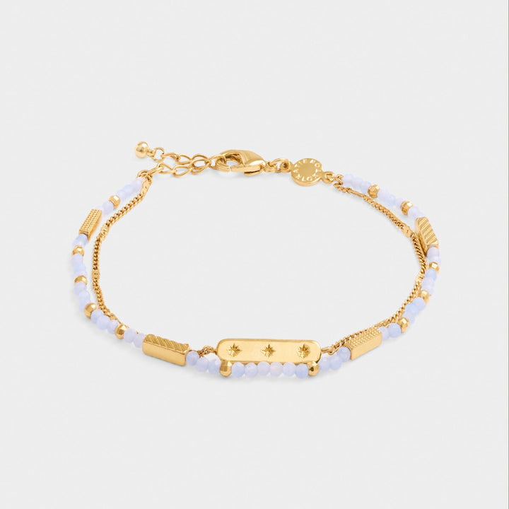 Katie Loxton 'March' Waterproof Gold Birthstone Bracelet. Item code KLJ6381.