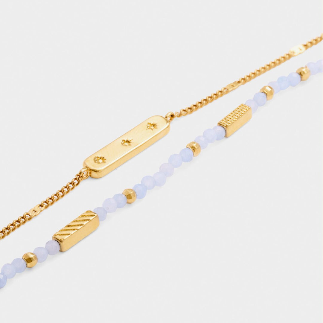 Katie Loxton 'March' Waterproof Gold Birthstone Bracelet. Item code KLJ6381.