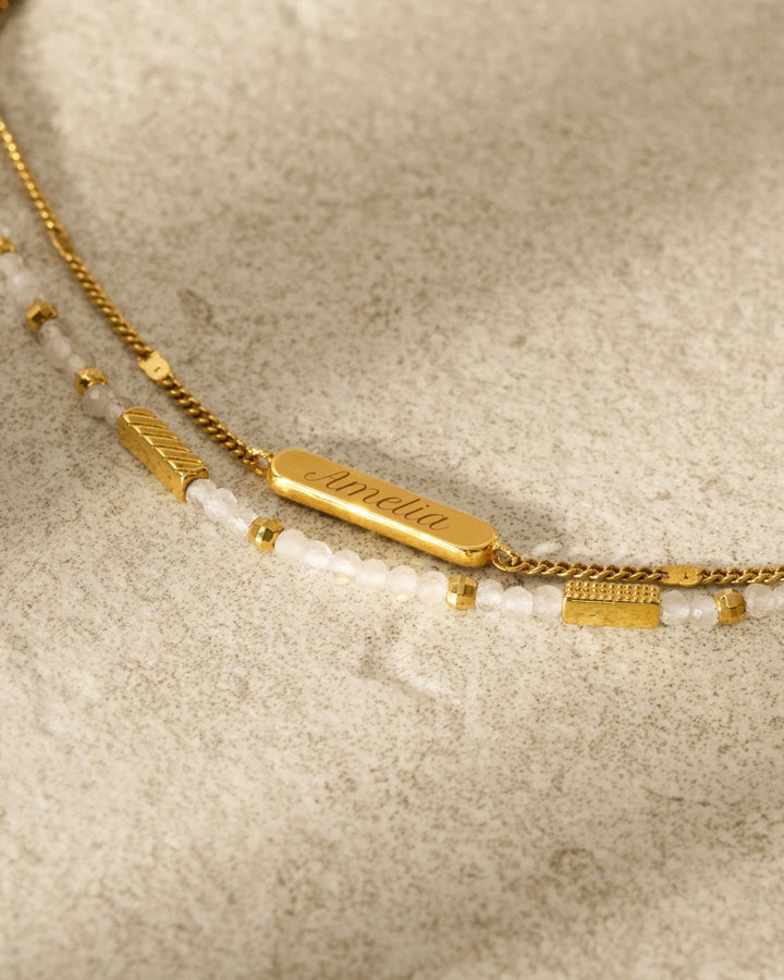 Niche Jewellery Katie Loxton April Waterproof Gold Birthstone Bracelet detail