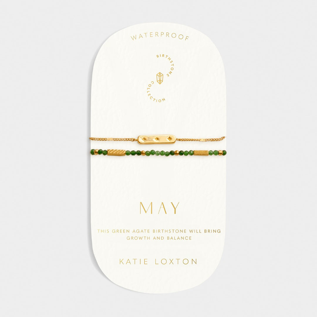 Katie Loxton 'May' Waterproof Gold Birthstone Bracelet KLJ6383
