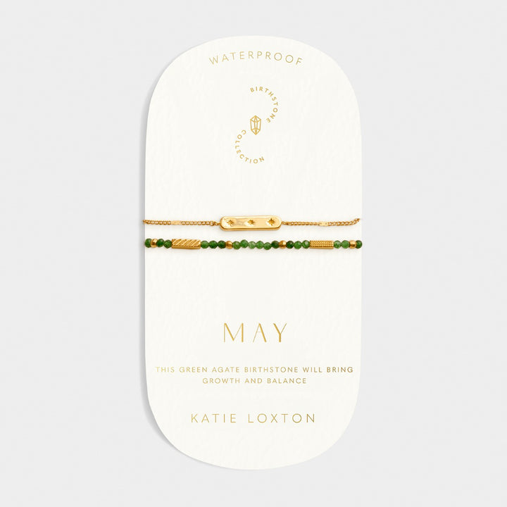 Katie Loxton 'May' Waterproof Gold Birthstone Bracelet KLJ6383