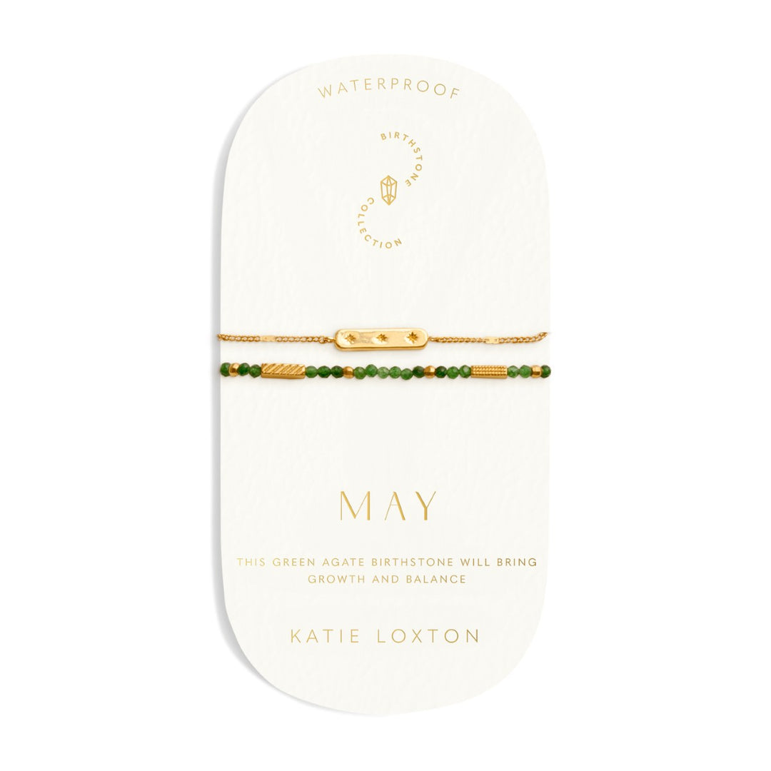 Katie Loxton 'May' Waterproof Gold Birthstone Bracelet KLJ6383