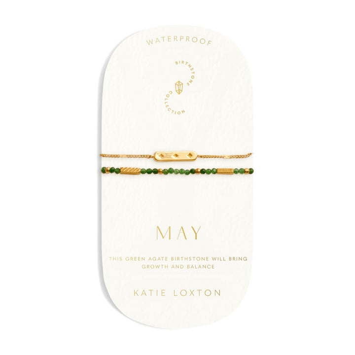 Katie Loxton 'May' Waterproof Gold Birthstone Bracelet KLJ6383