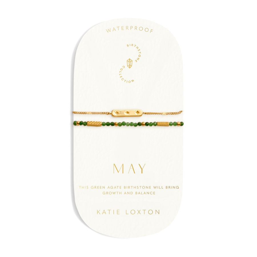 Katie Loxton 'May' Waterproof Gold Birthstone Bracelet KLJ6383