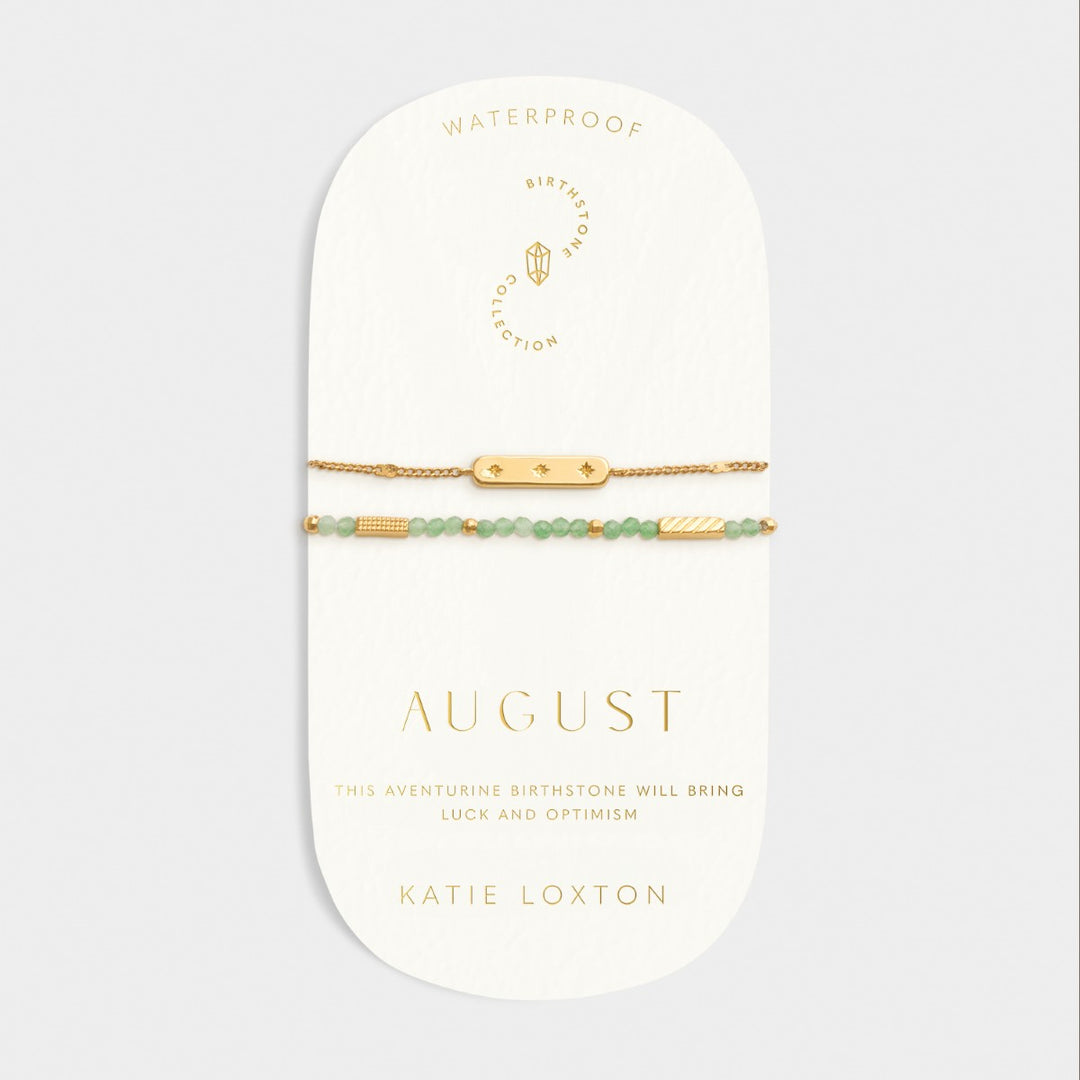 Katie Loxton 'August' Waterproof Gold Birthstone Bracelet KLJ6386