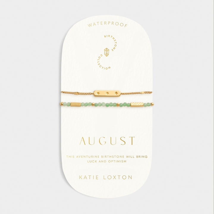 Katie Loxton 'August' Waterproof Gold Birthstone Bracelet KLJ6386