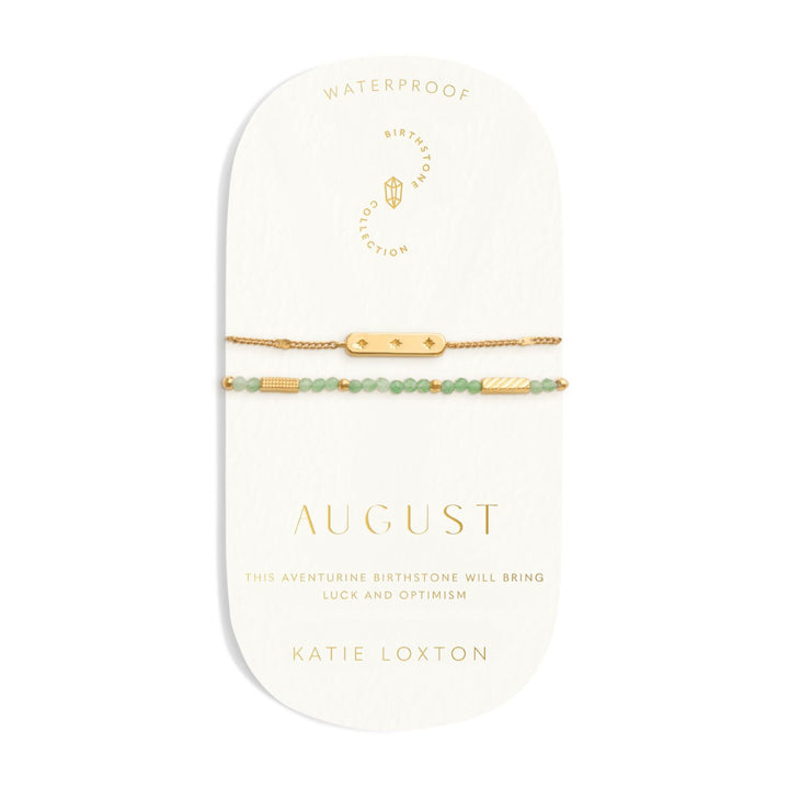 Katie Loxton 'August' Waterproof Gold Birthstone Bracelet KLJ6386
