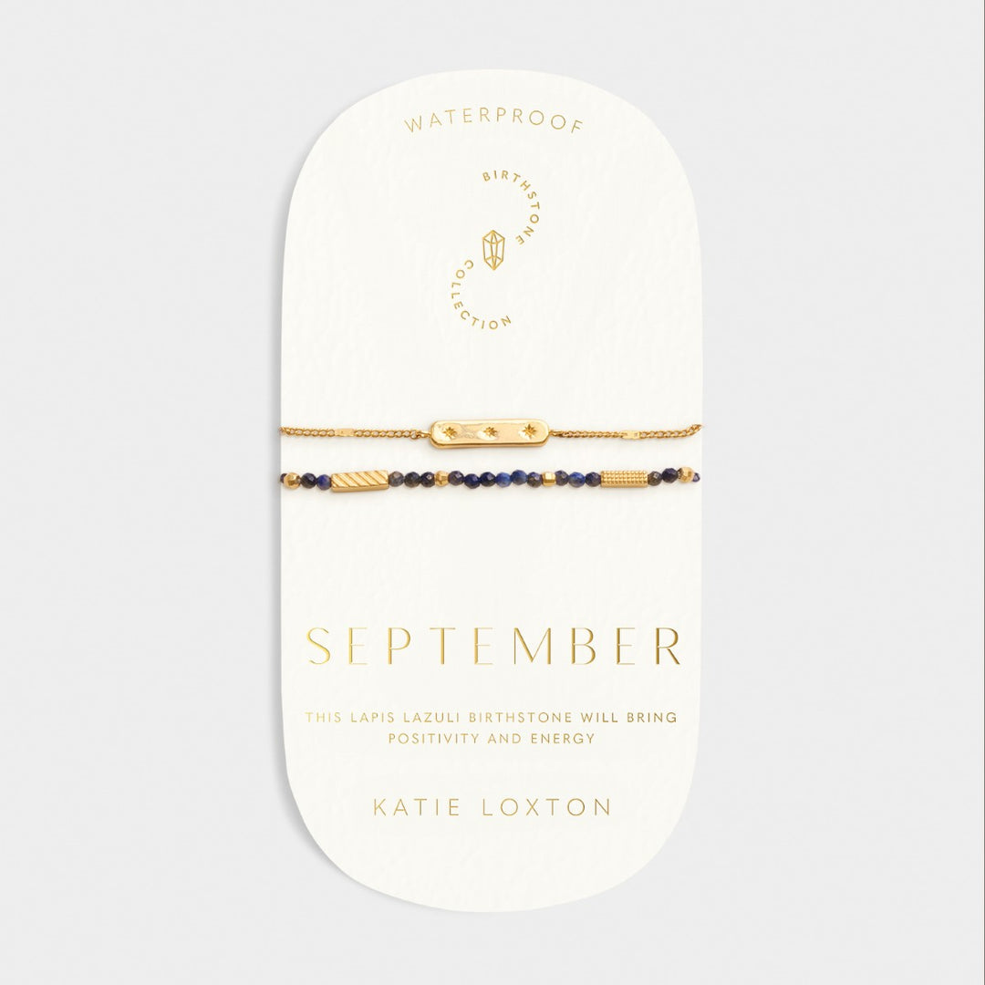 Katie Loxton 'September' Waterproof Gold Birthstone Bracelet KLJ6387