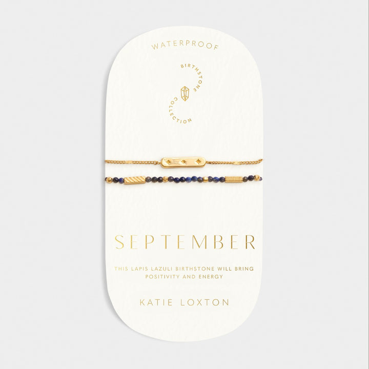 Katie Loxton 'September' Waterproof Gold Birthstone Bracelet KLJ6387
