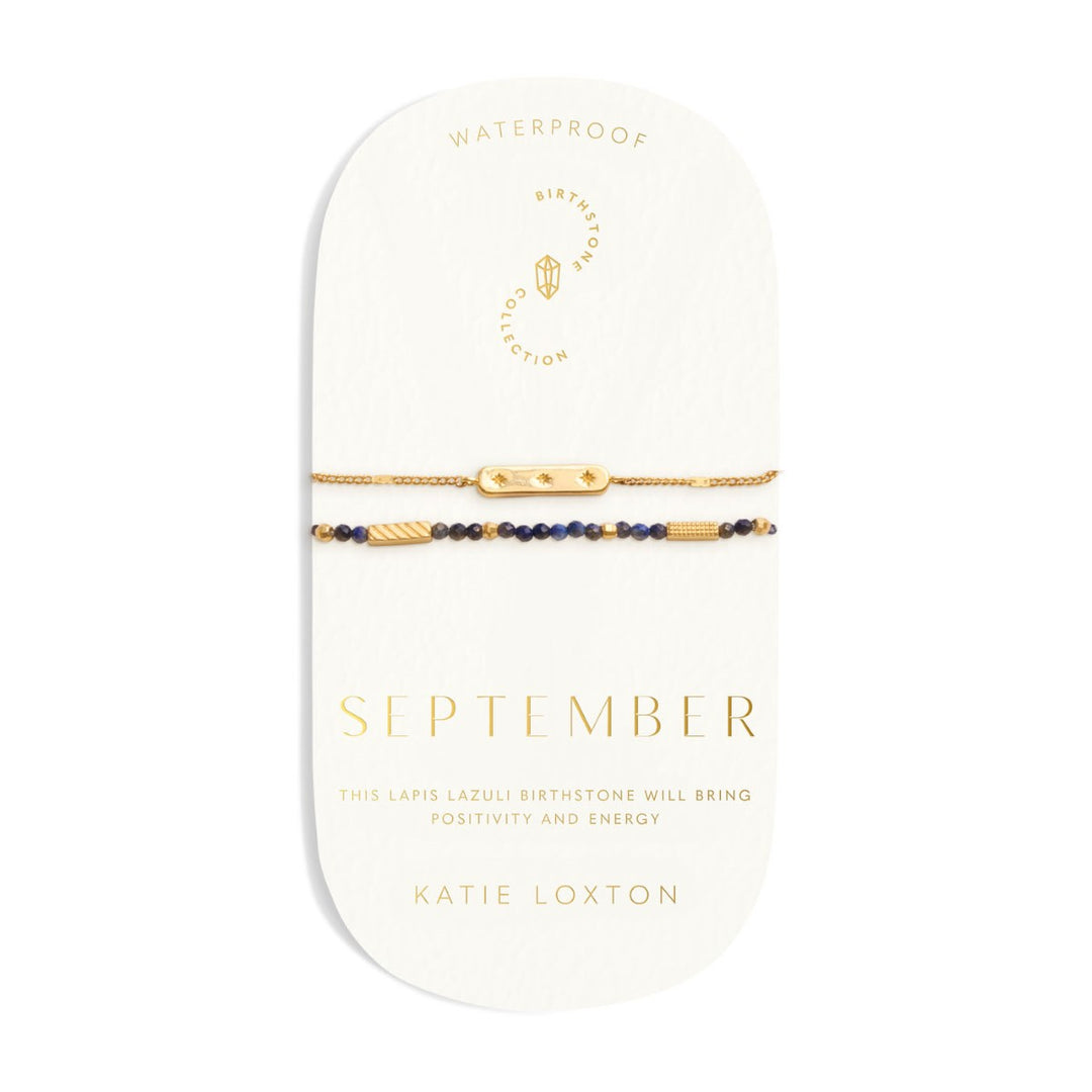 Katie Loxton 'September' Waterproof Gold Birthstone Bracelet