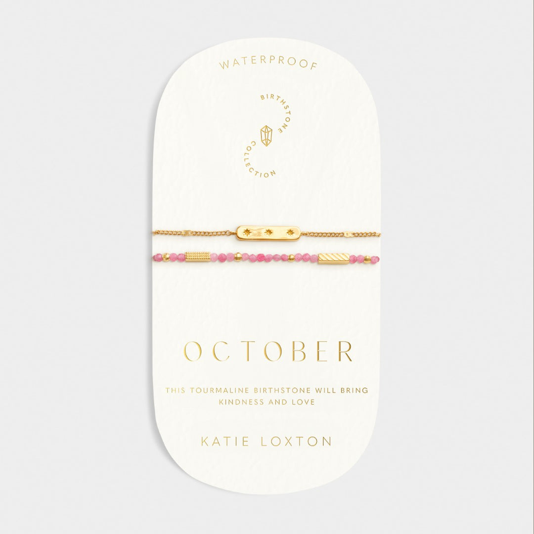 Katie Loxton 'October' Waterproof Gold Birthstone Bracelet KLJ6388