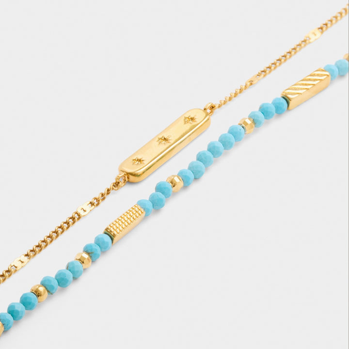 Katie Loxton 'December' Waterproof Gold Birthstone Bracelet KLJ6390