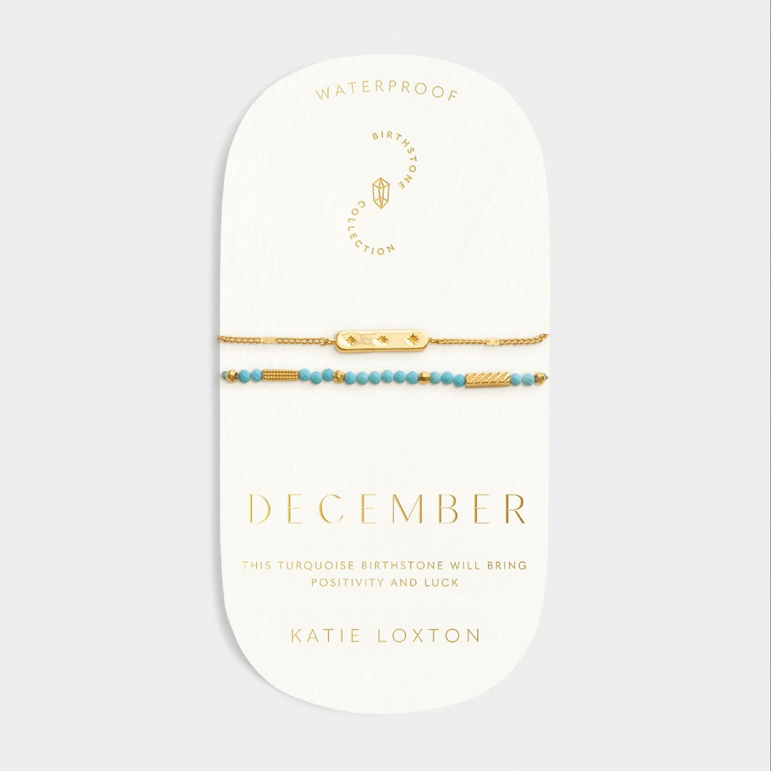 Katie Loxton 'December' Waterproof Gold Birthstone Bracelet KLJ6390
