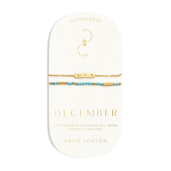 Katie Loxton 'December' Waterproof Gold Birthstone Bracelet KLJ6390