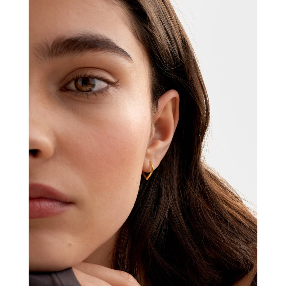 Katie Loxton Elsi Waterproof Gold Huggie Hoop Earrings. Item code KLJ6401.