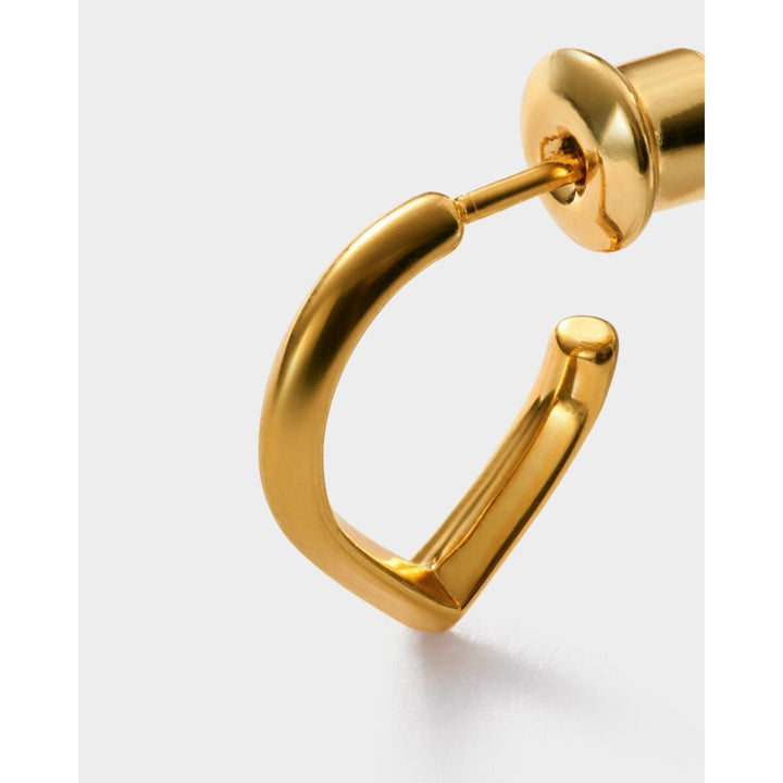 Katie Loxton Elsi Waterproof Gold Huggie Hoop Earrings. Item code KLJ6401.