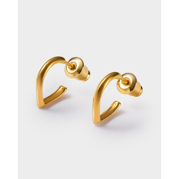 Katie Loxton Elsi Waterproof Gold Huggie Hoop Earrings. Item code KLJ6401.