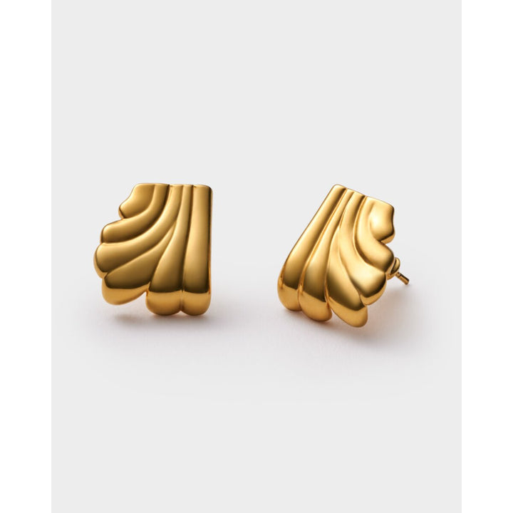 Katie Loxton Era Waterproof Gold Oversized Stud Earrings. Item code KLJ6402.