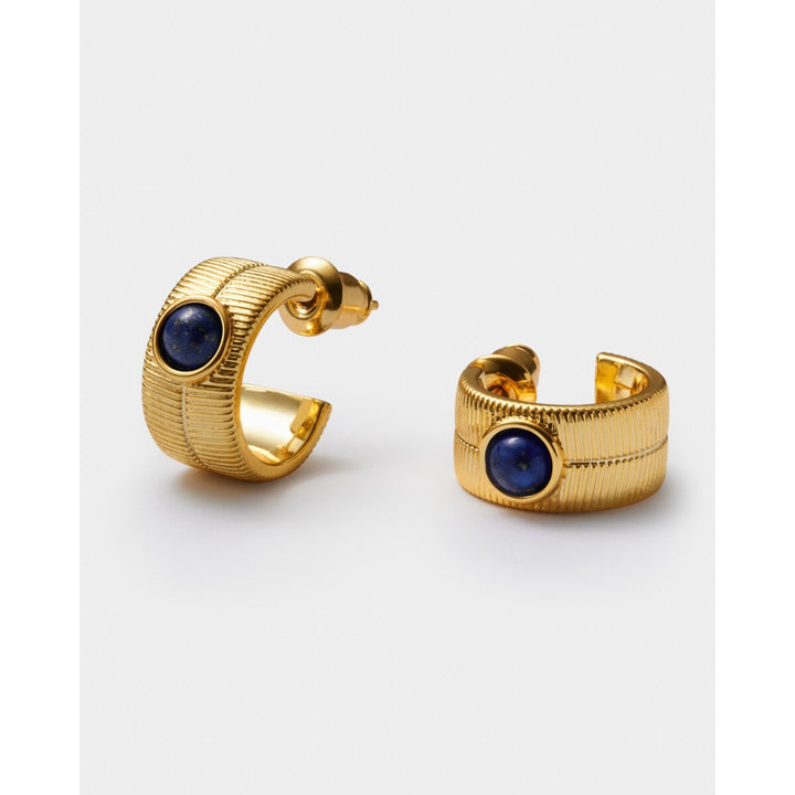 Katie Loxton September Waterproof Gold Birthstone Hoop Earrings. Item code KLJ6428.