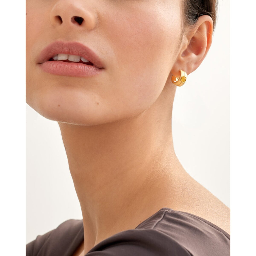 Katie Loxton 'November' Waterproof Gold Birthstone Hoop Earrings KLJ6430