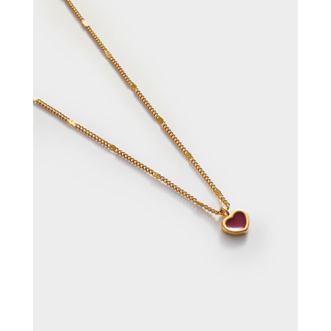 Katie Loxton Rouge Waterproof Gold Heart Necklace. Item code KLJ6432.