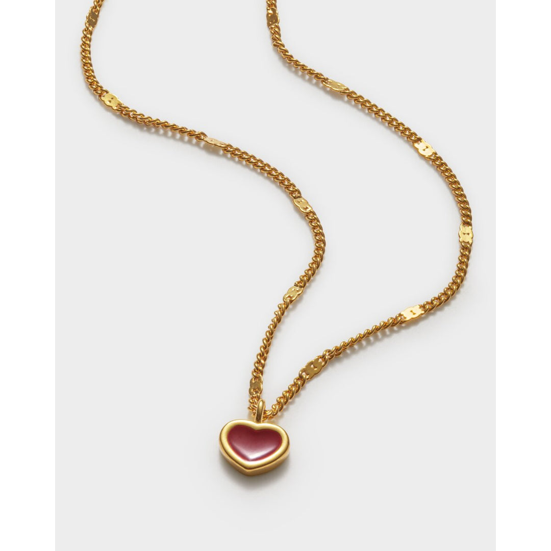 Katie Loxton Rouge Waterproof Gold Heart Necklace. Item code KLJ6432.