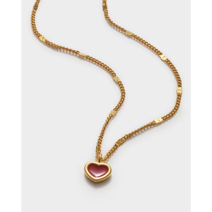 Katie Loxton Rouge Waterproof Gold Heart Necklace. Item code KLJ6432.