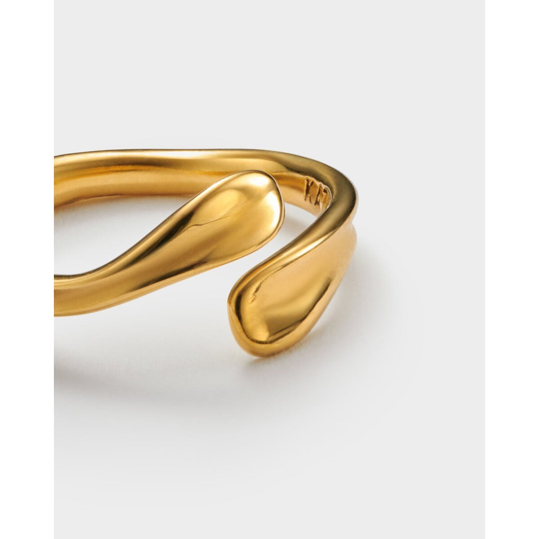 Katie Loxton Molten Luxe Waterproof Gold Wrap Ring. Item code KLJ6438.