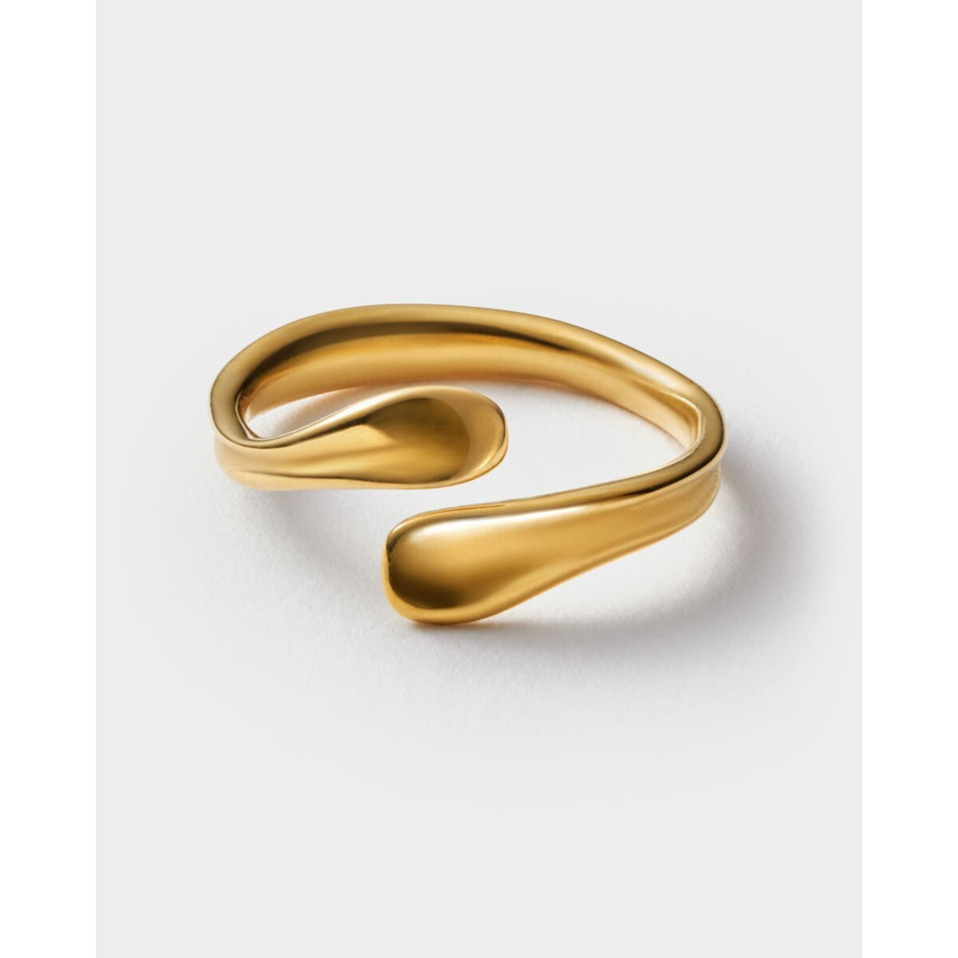 Katie Loxton Molten Luxe Waterproof Gold Wrap Ring. Item code KLJ6438.
