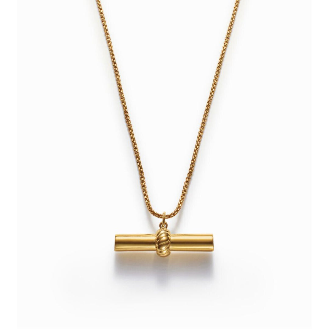 Katie Loxton Themis Waterproof Gold T-Bar Necklace