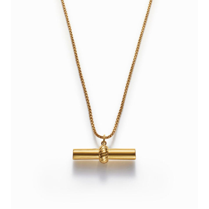 Katie Loxton Themis Waterproof Gold T-Bar Necklace