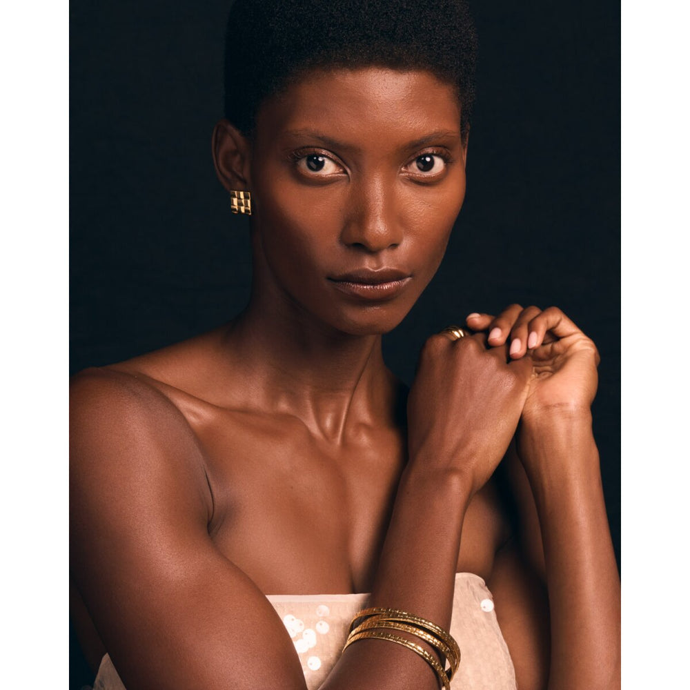 Katie Loxton Taya Waterproof Gold Woven Bangle KLJ6456