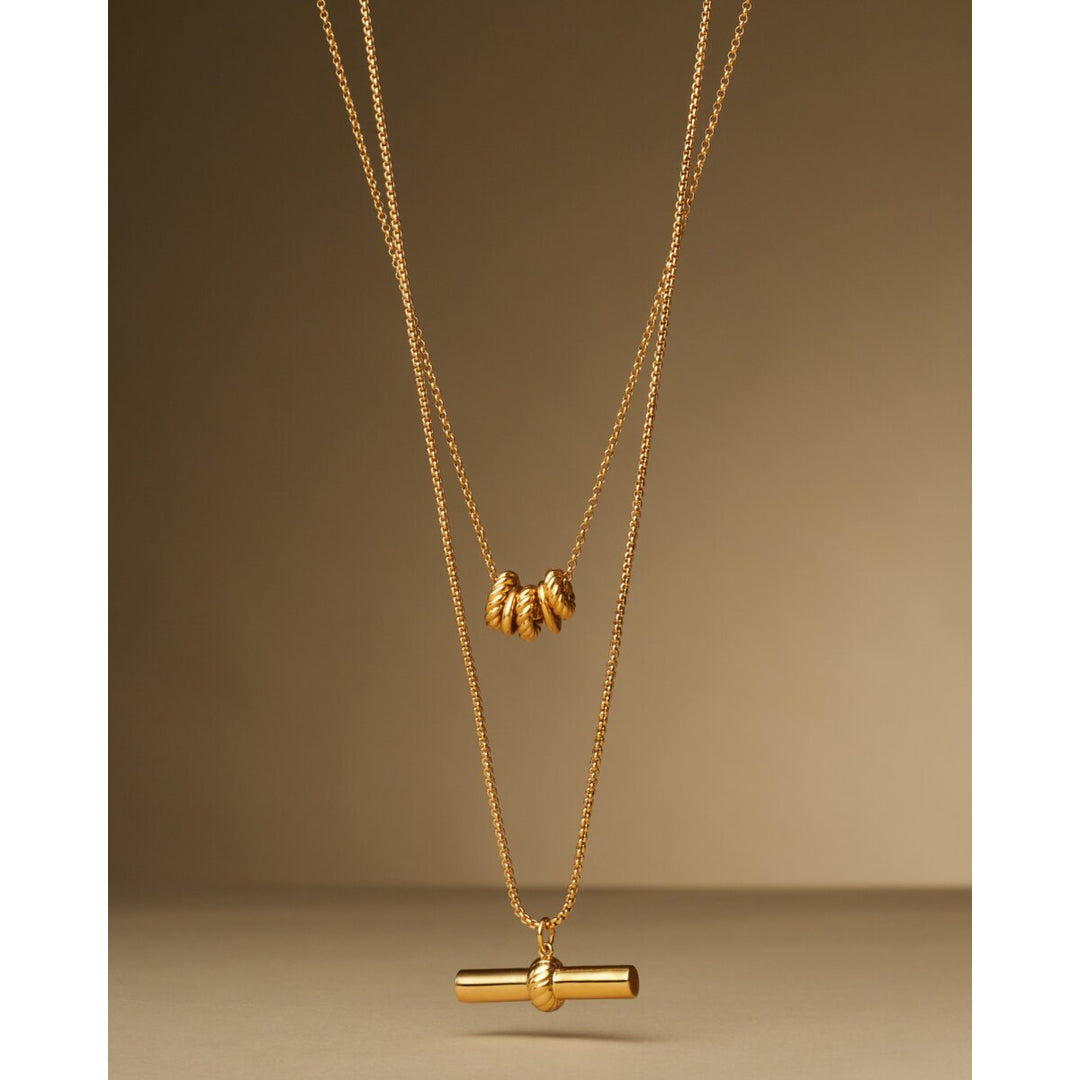 Katie Loxton Laia Waterproof Gold Necklace. Item code KLJ6460.
