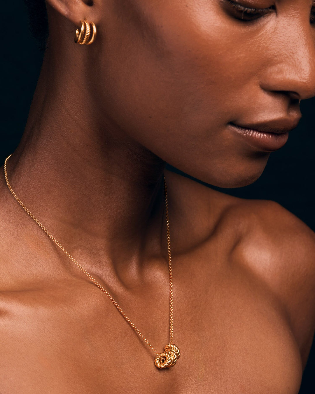 Katie Loxton Laia Waterproof Gold Necklace. Item code KLJ6460.