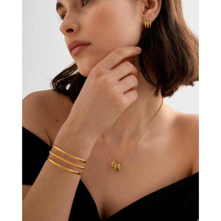 Katie Loxton Laia Waterproof Gold Bangle. Item code KLJ6461.