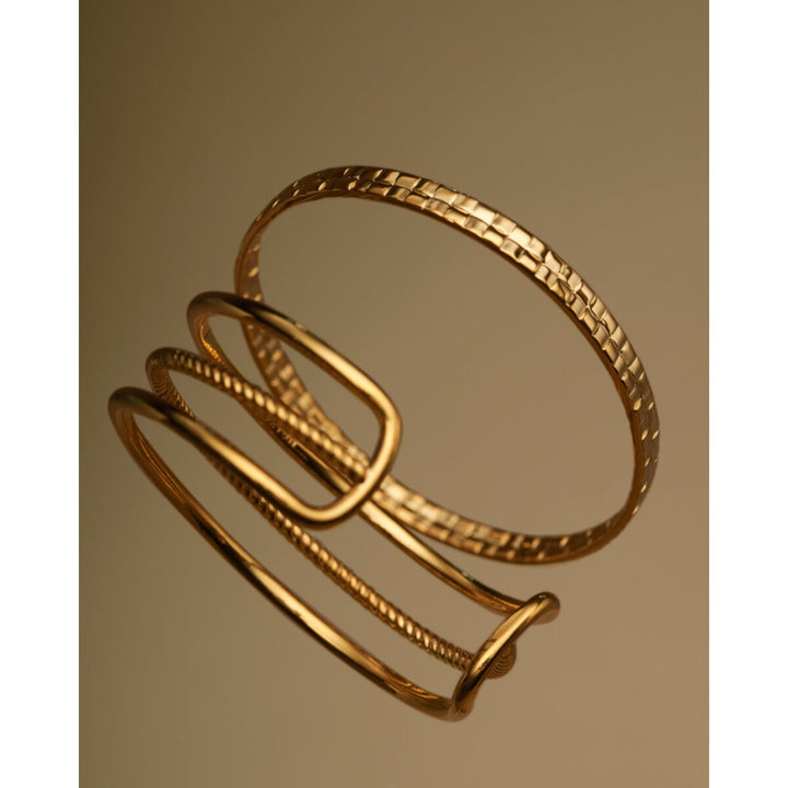 Katie Loxton Laia Waterproof Gold Bangle. Item code KLJ6461.