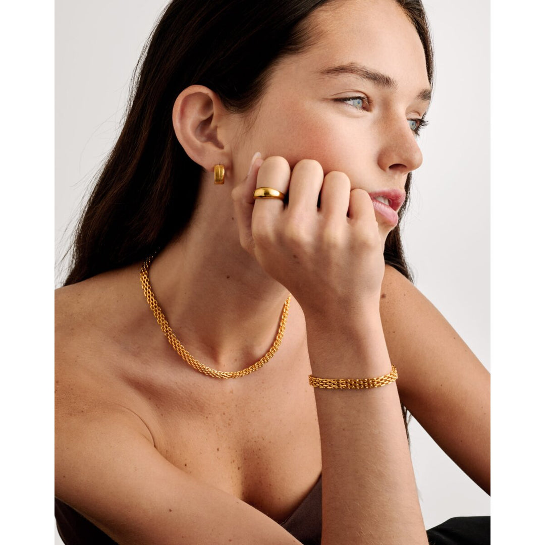 Katie Loxton Braid Chain Waterproof Gold Bracelet