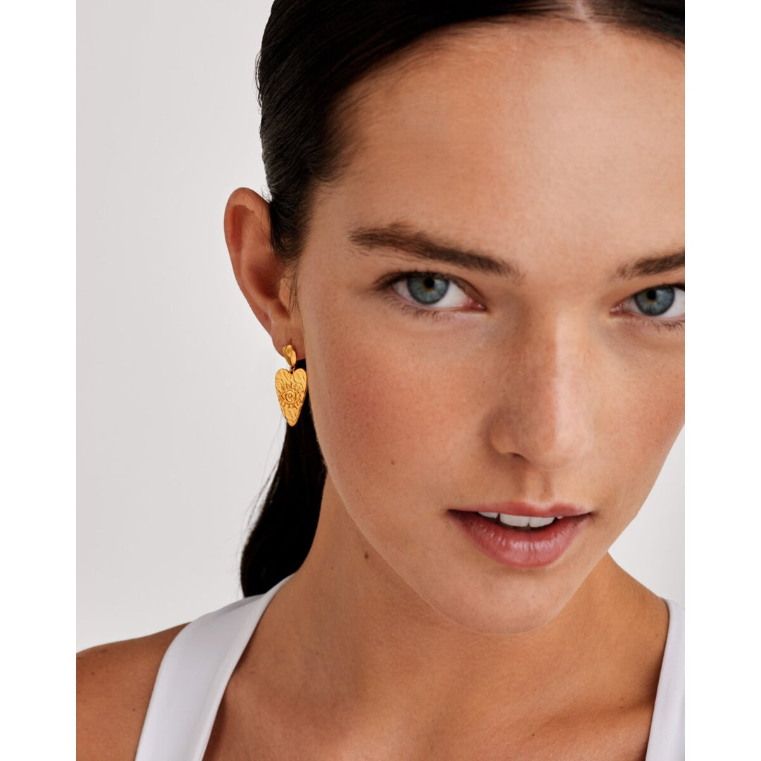 Katie Loxton Solesi Heart Waterproof Gold Earrings