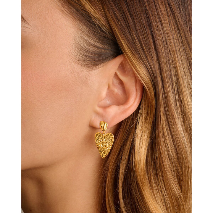 Katie Loxton Solesi Heart Waterproof Gold Earrings