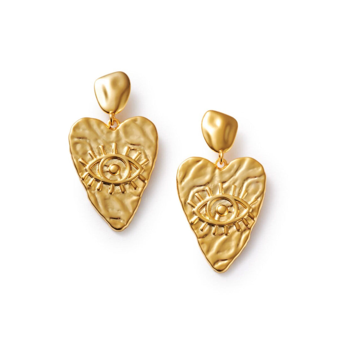 Katie Loxton Solesi Heart Waterproof Gold Earrings