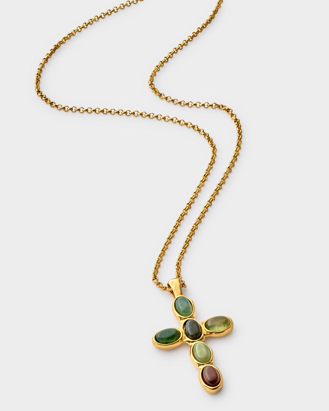 Niche Jewellery Katie Loxton Stone Cross Waterproof Gold Necklace detail
