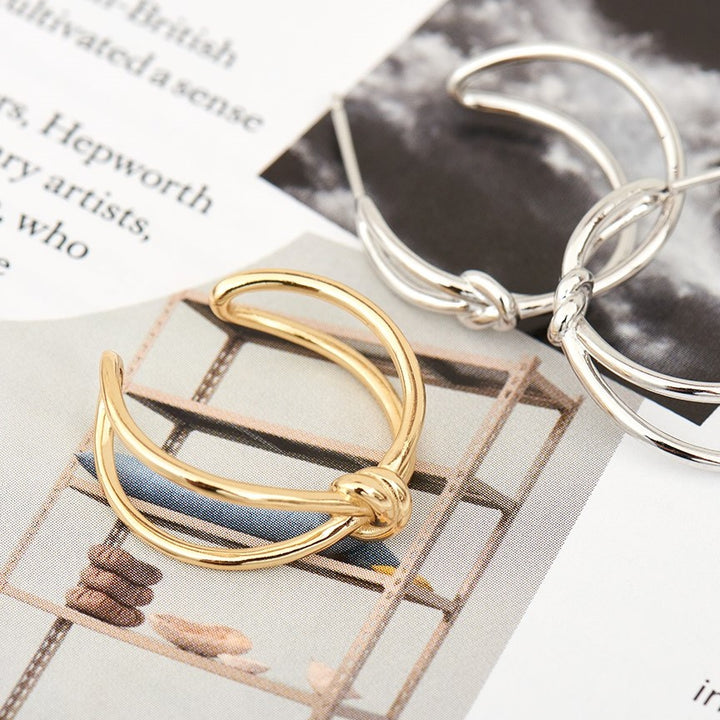 Ania Haie Silver Knot Hoop Earrings E029-02H